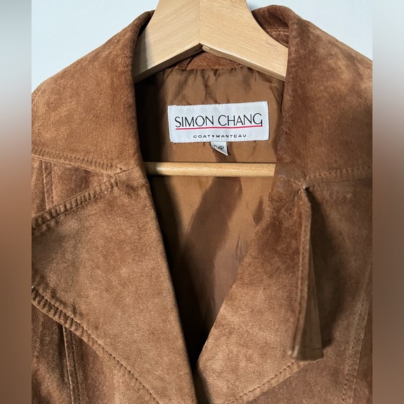 Simon Chang Brown Suede Blazer - Picture 6 of 14